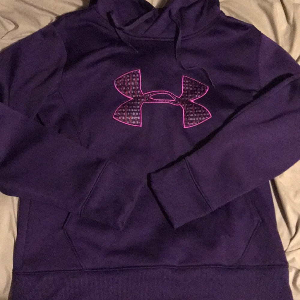 WOMENS UNDER ARMOUR HOODED SWEATSHIRT SMALL EUC